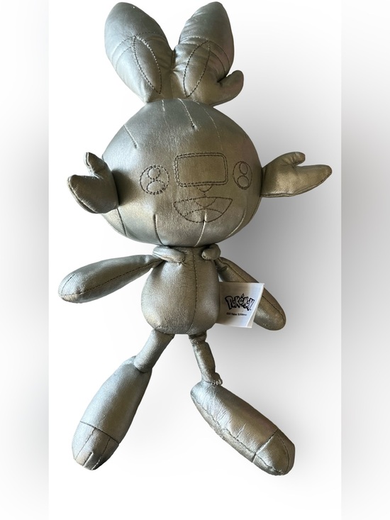 Other - Official Pokémon Scorbunny Silver Metallic Plush 14”